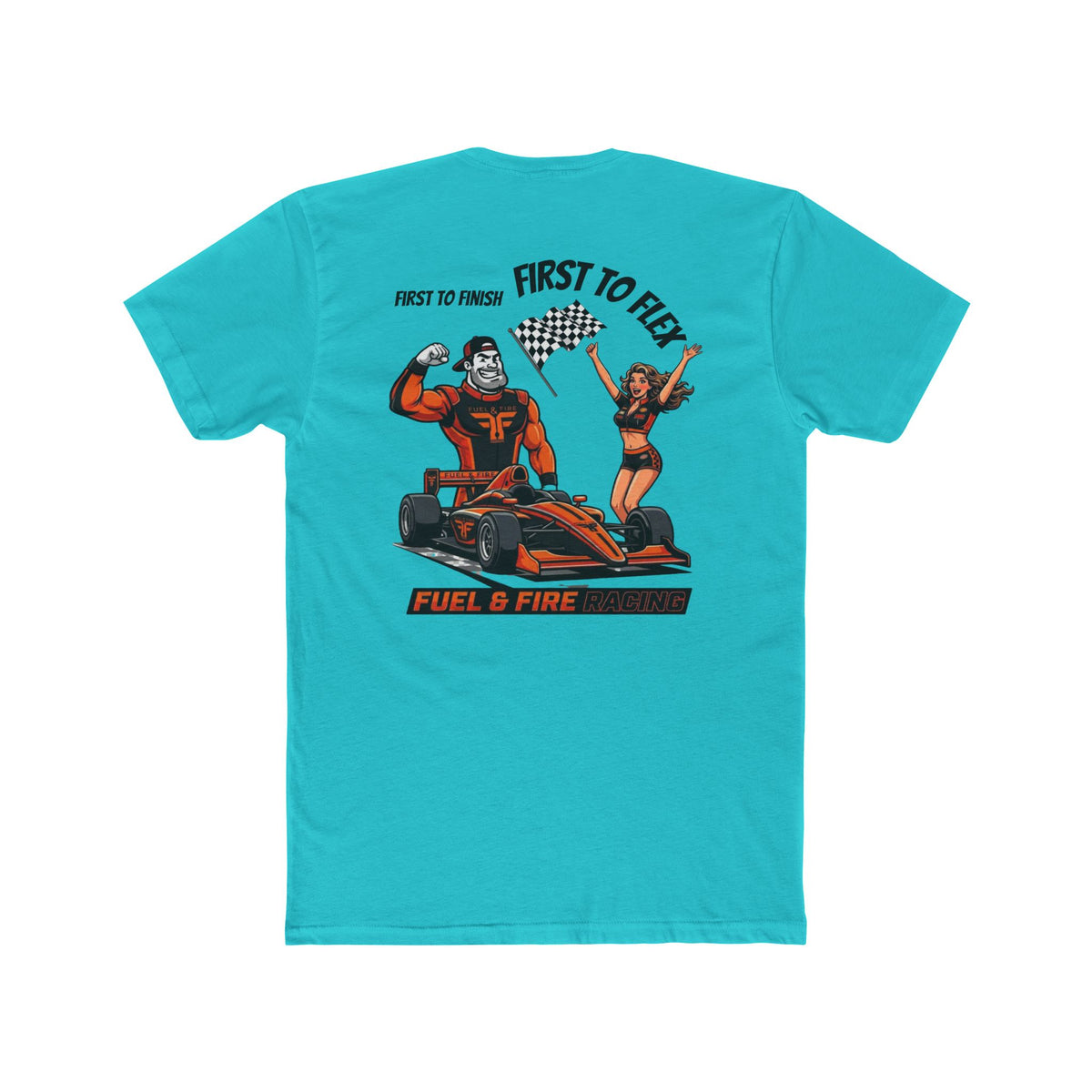 Big Block Bobby — “First to Flex” Fuel & Fire Graphic T‑Shirt