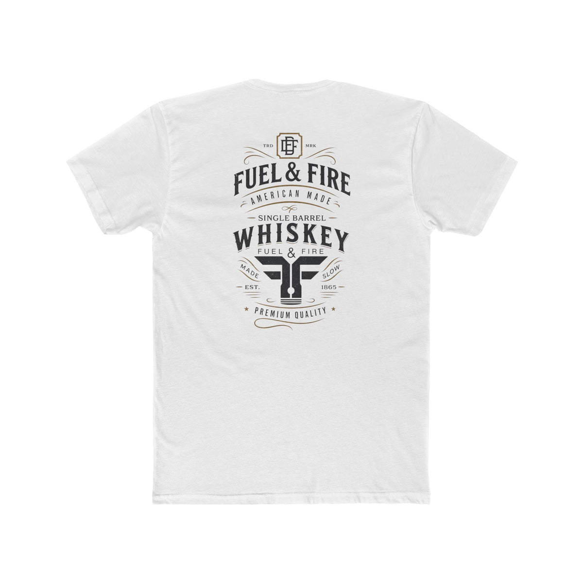 Fuel & Fire Whiskey Logo T-Shirt — Vintage Distillery Graphic Tee