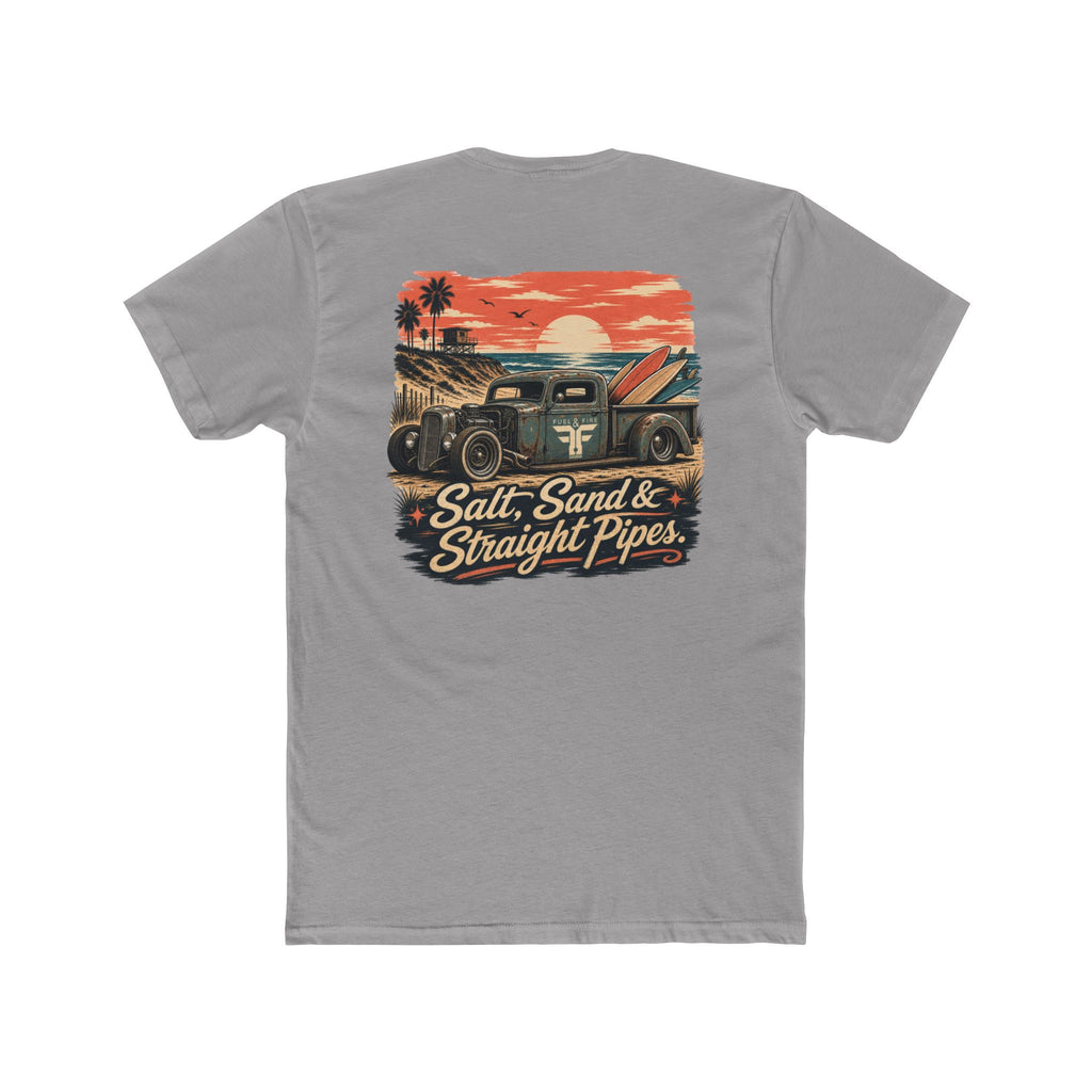 Vintage Surf Truck T‑Shirt — "Salt, Sand & Straight Pipes" Cotton Tee