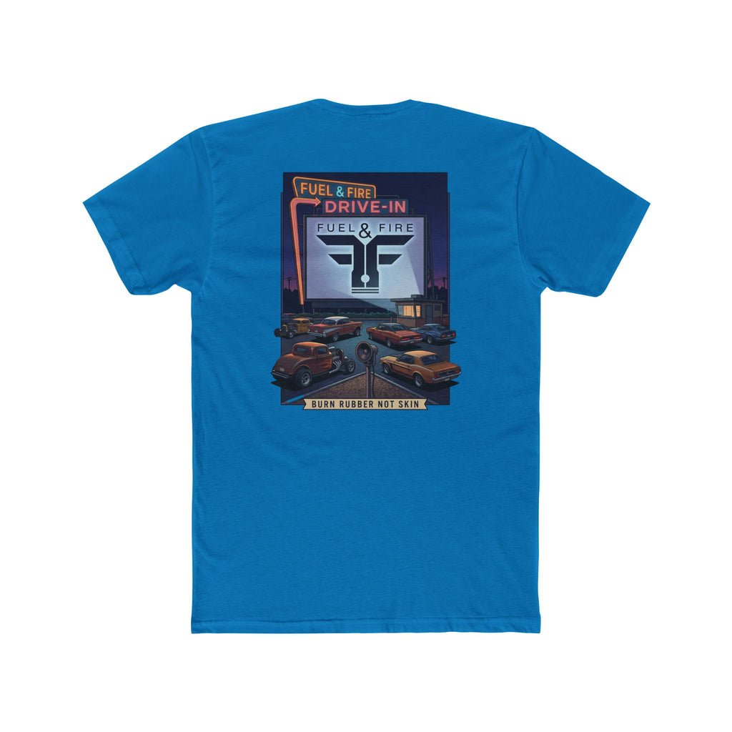 Drive-In Retro Tee — 'Fuel & Fire' Vintage Car Poster T-Shirt