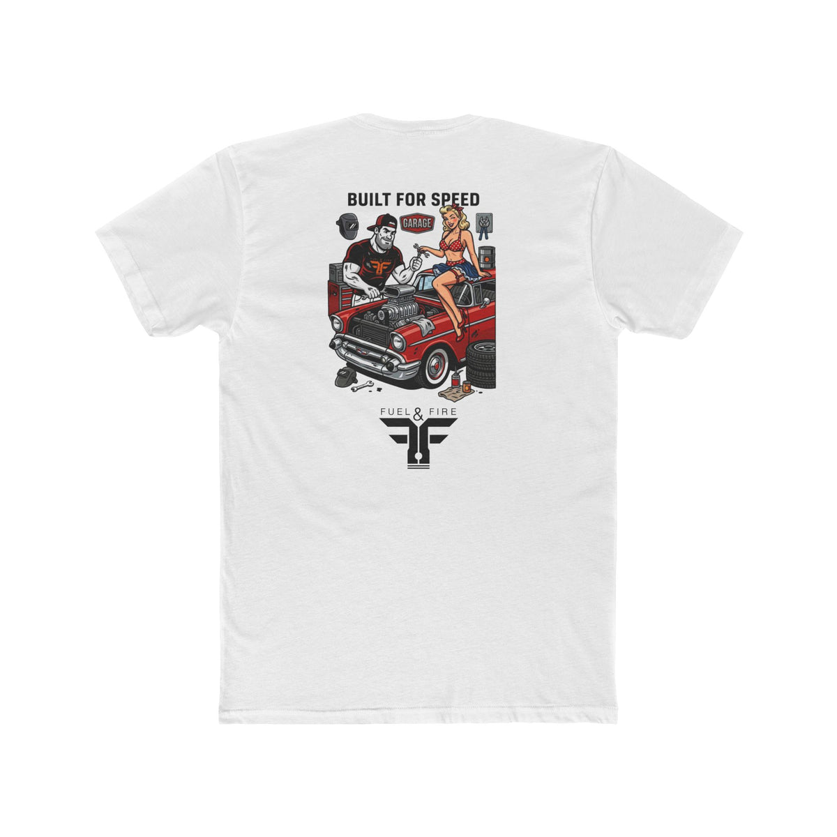Big Block Bobby Garage— Vintage Hot Rod & Pin-Up Car Shirt