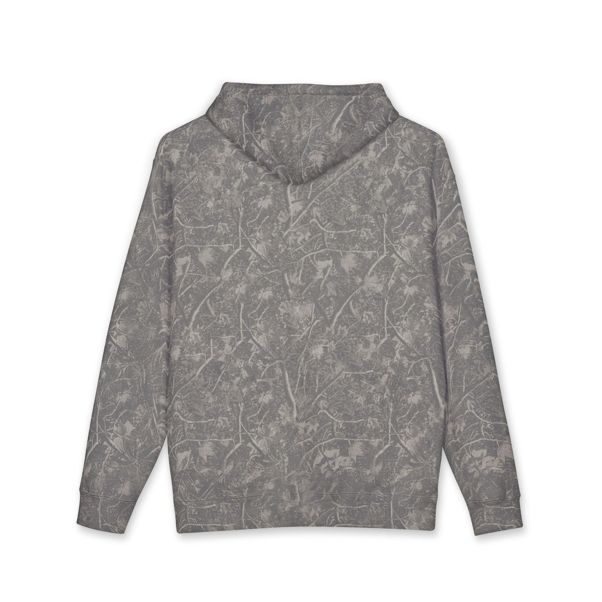 Fuel & Fire Hoodie — Camo Grey Orange Shield Logo Pullover