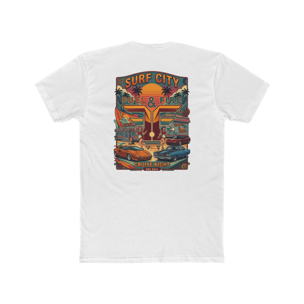 Surf City Cruise Night T-Shirt — Hot Rods JDM and Exotic Beach Cars Graphic Tee