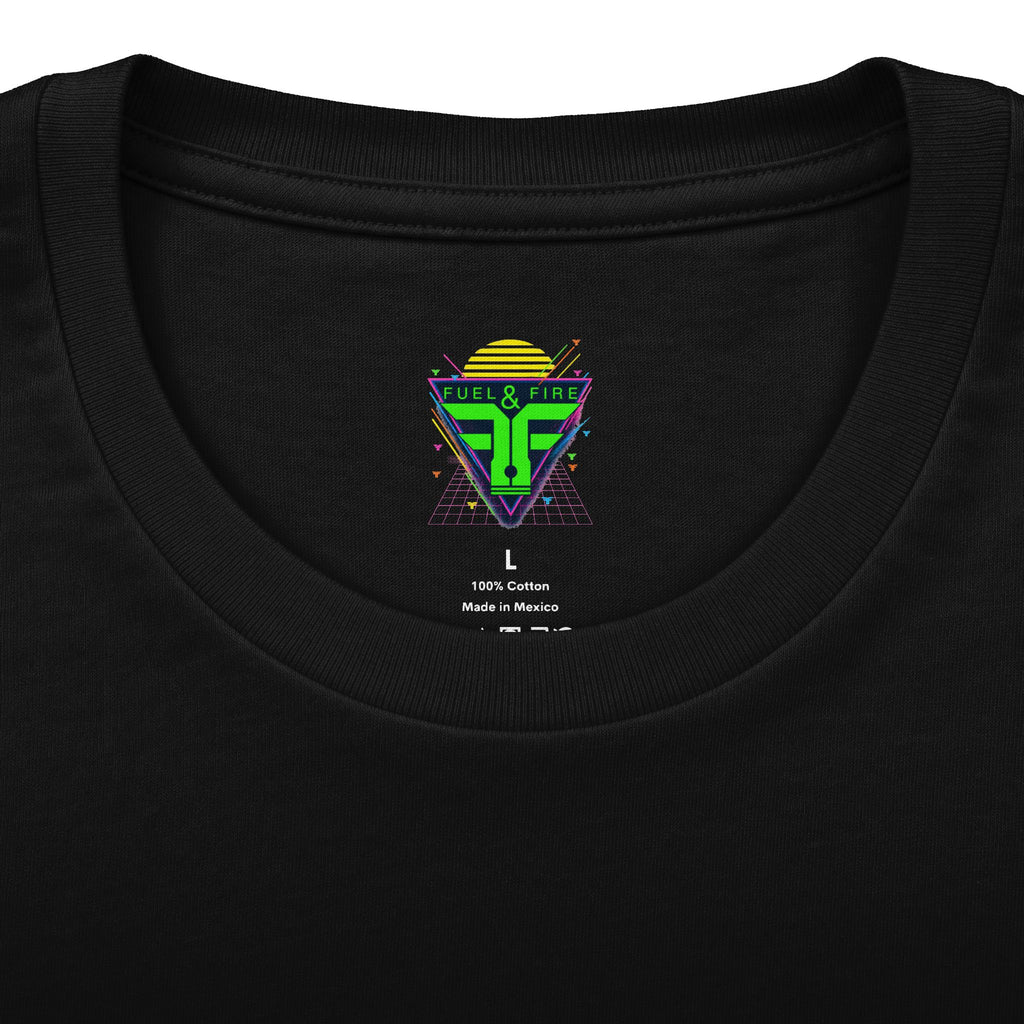 Retro Sunset Sports Car Tee — 'Fuel & Fire' Vintage Palm Beach Graphic