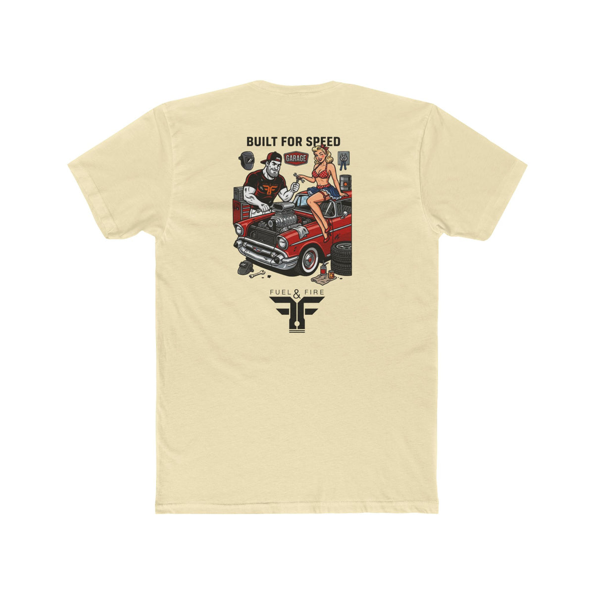 Big Block Bobby Garage— Vintage Hot Rod & Pin-Up Car Shirt
