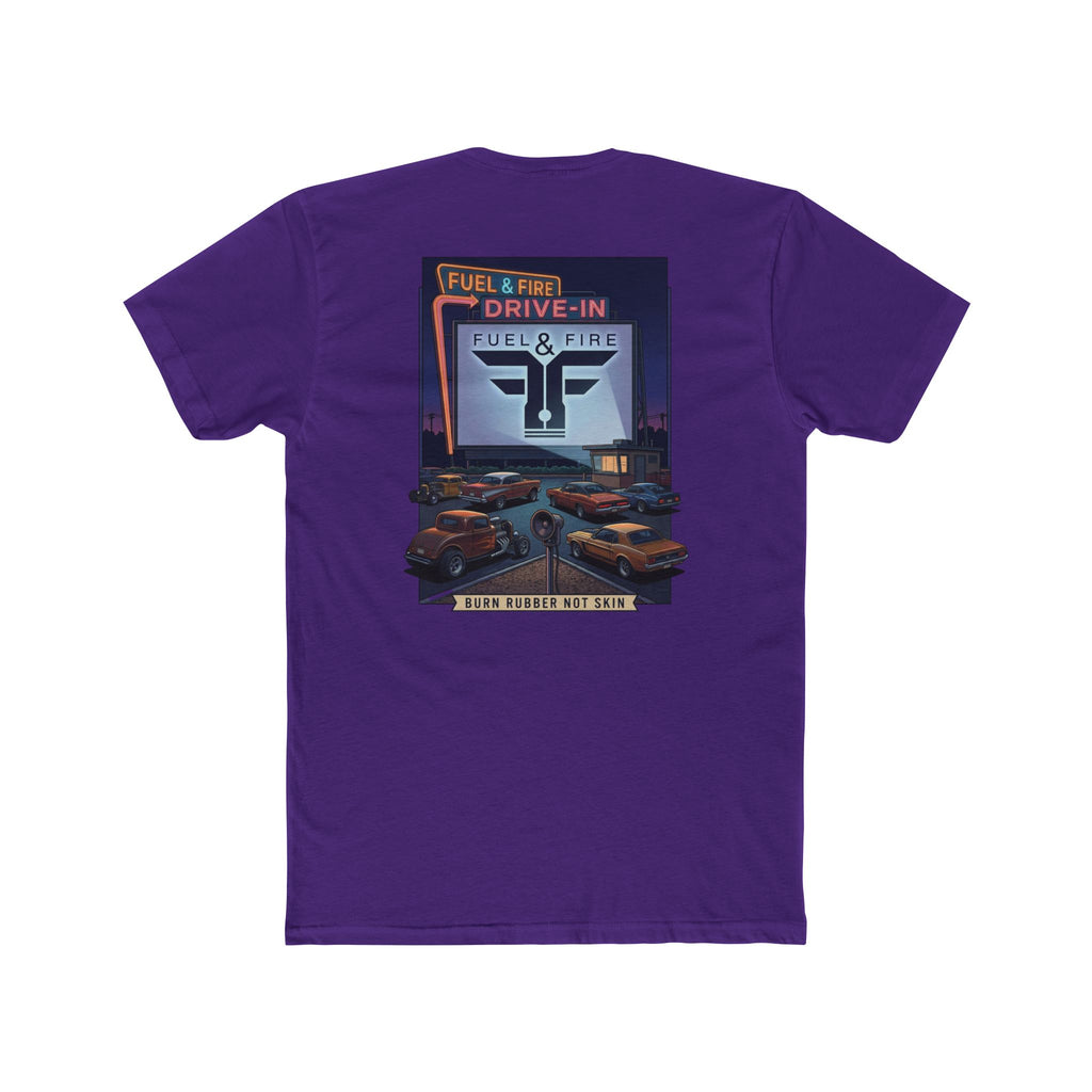 Drive-In Retro Tee — 'Fuel & Fire' Vintage Car Poster T-Shirt