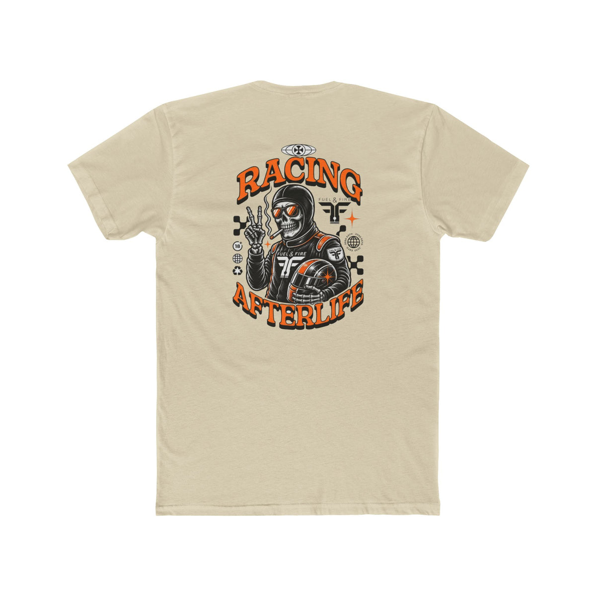 Racing Afterlife Tee — Vintage Skull Racer Graphic Shirt