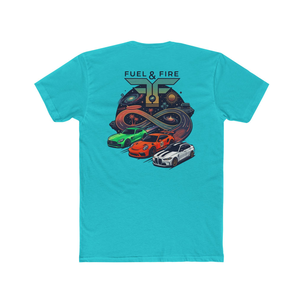 Fuel & Fire Space Race — Retro Racing Graphic T-Shirt