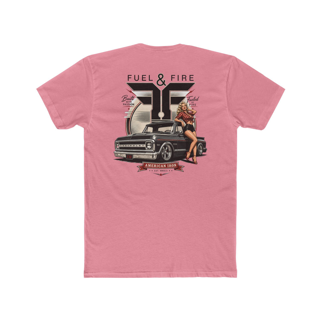 Fuel & Fire Vintage Truck T‑Shirt — Classic Pinup Auto Club Tee