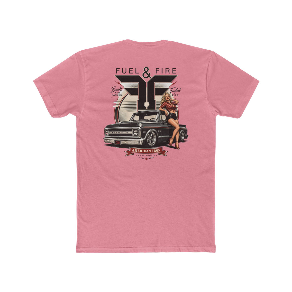 Fuel & Fire Vintage Truck T‑Shirt — Classic Pinup Auto Club Tee