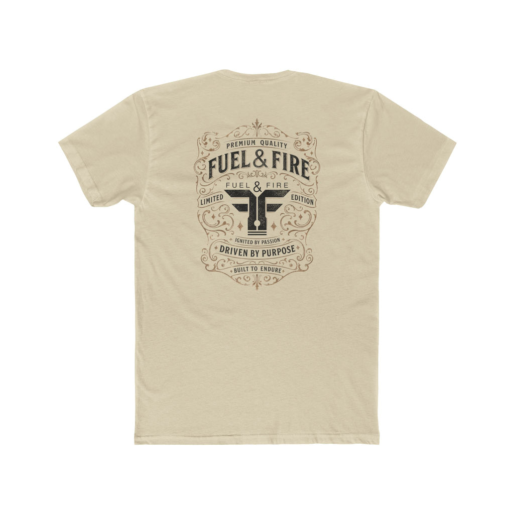Fuel & Fire Vintage Logo T-Shirt — 'Driven by Purpose' Graphic Tee