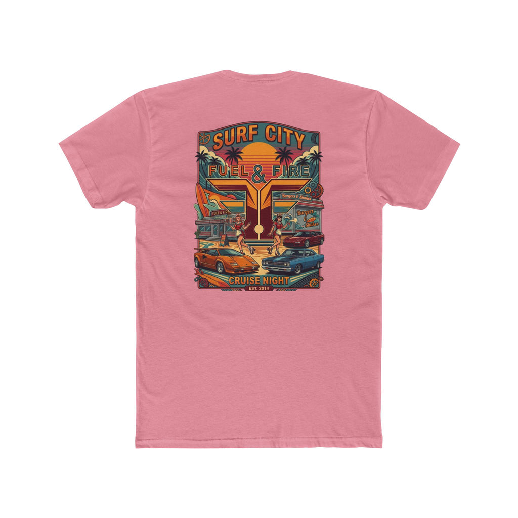Surf City Cruise Night T-Shirt — Hot Rods JDM and Exotic Beach Cars Graphic Tee