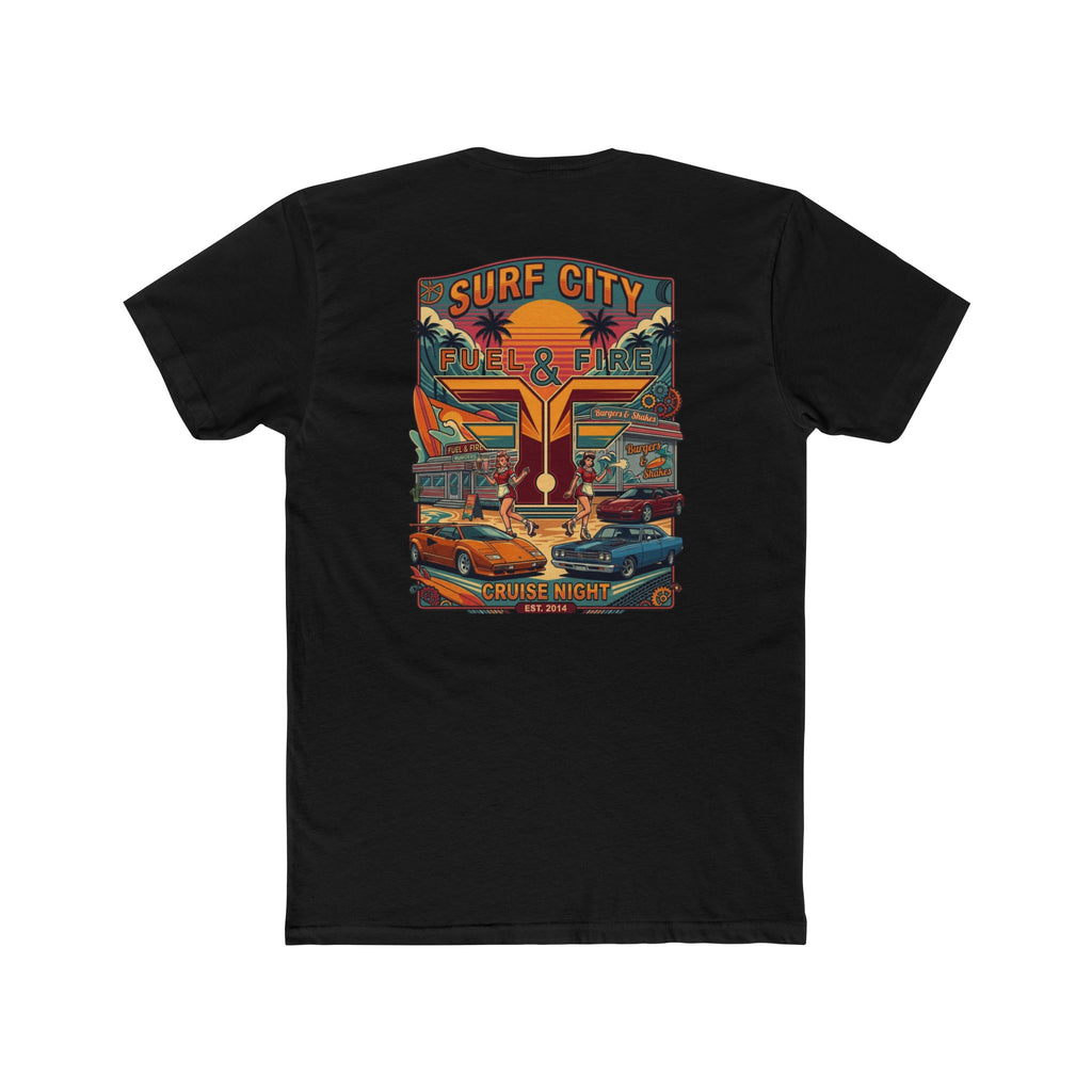 Surf City Cruise Night T-Shirt — Hot Rods JDM and Exotic Beach Cars Graphic Tee