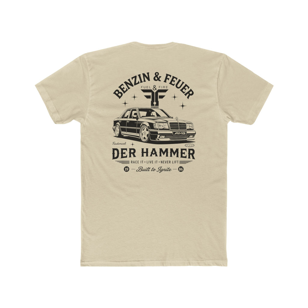 Der Hammer Car Tee — 'Benzin & Feuer' Vintage Mercedes Graphic Shirt
