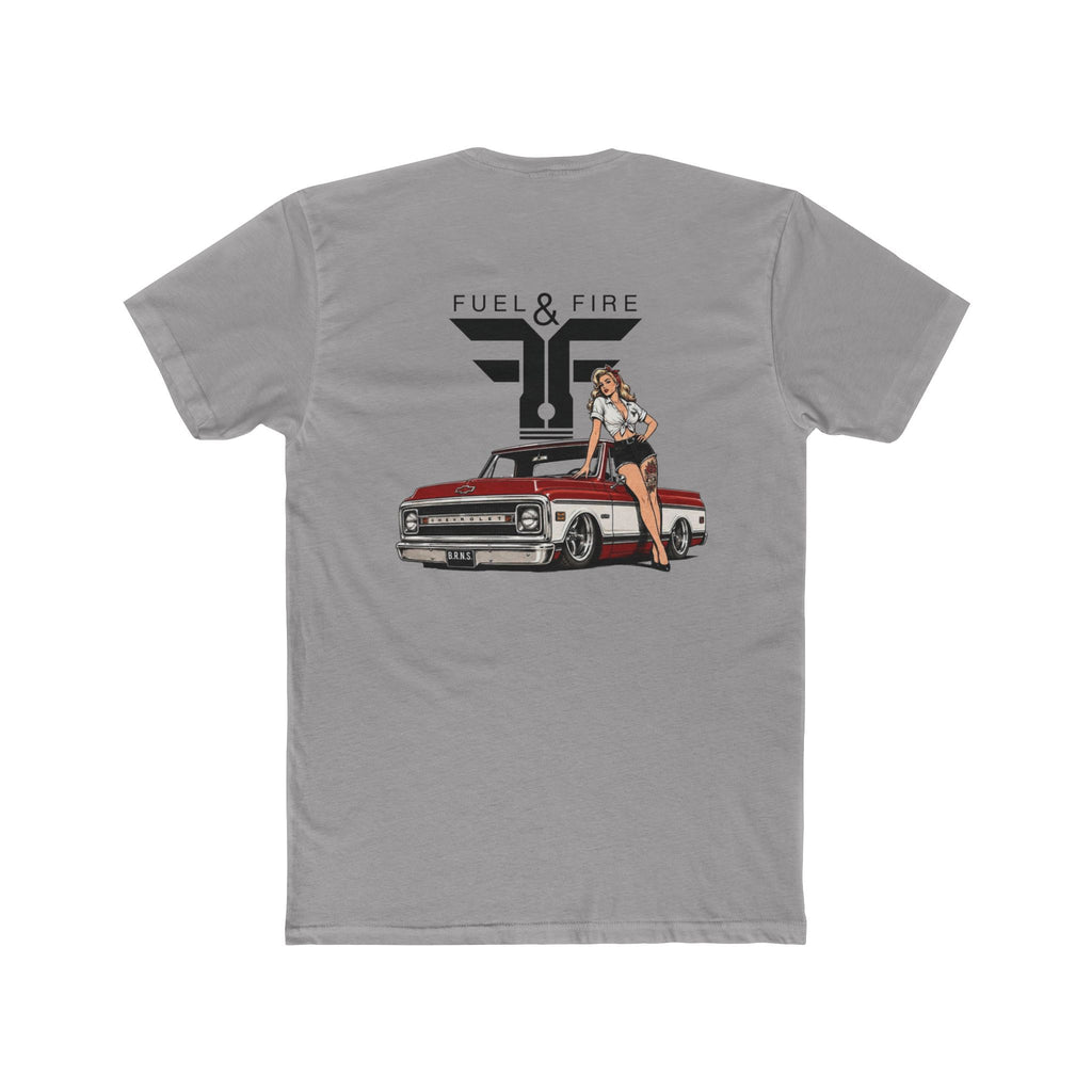 Fuel & Fire Vintage Truck Tee — Pinup Girl Classic Car Graphic Shirt