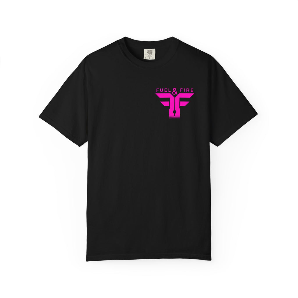 Fuel & Fire Neon Drift T-Shirt — Retro Cyberpunk Car Graphic Tee