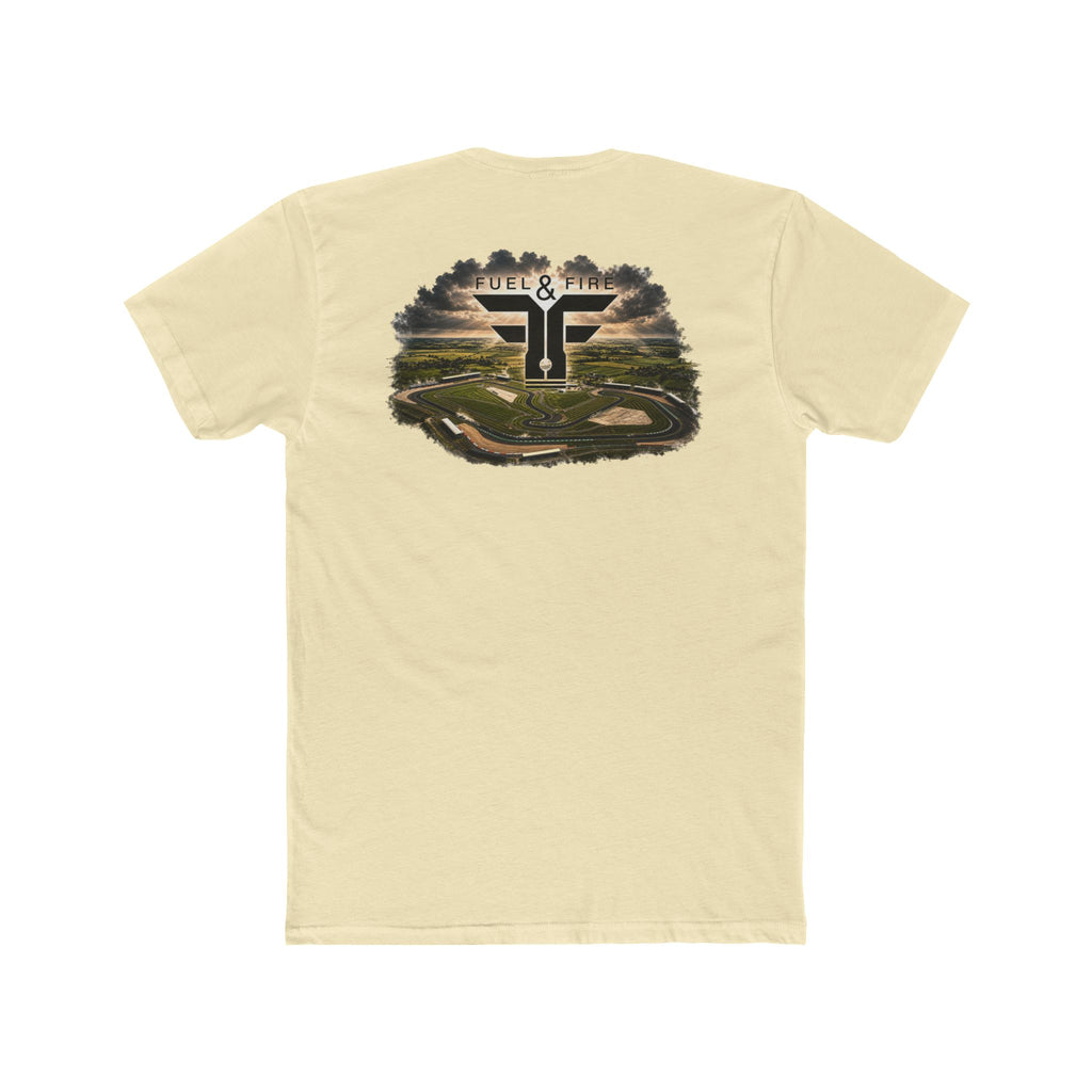 Formula 1 Course Logo Tee — 'Fuel & Fire' Silverstone Graphic Cotton T‑Shirt