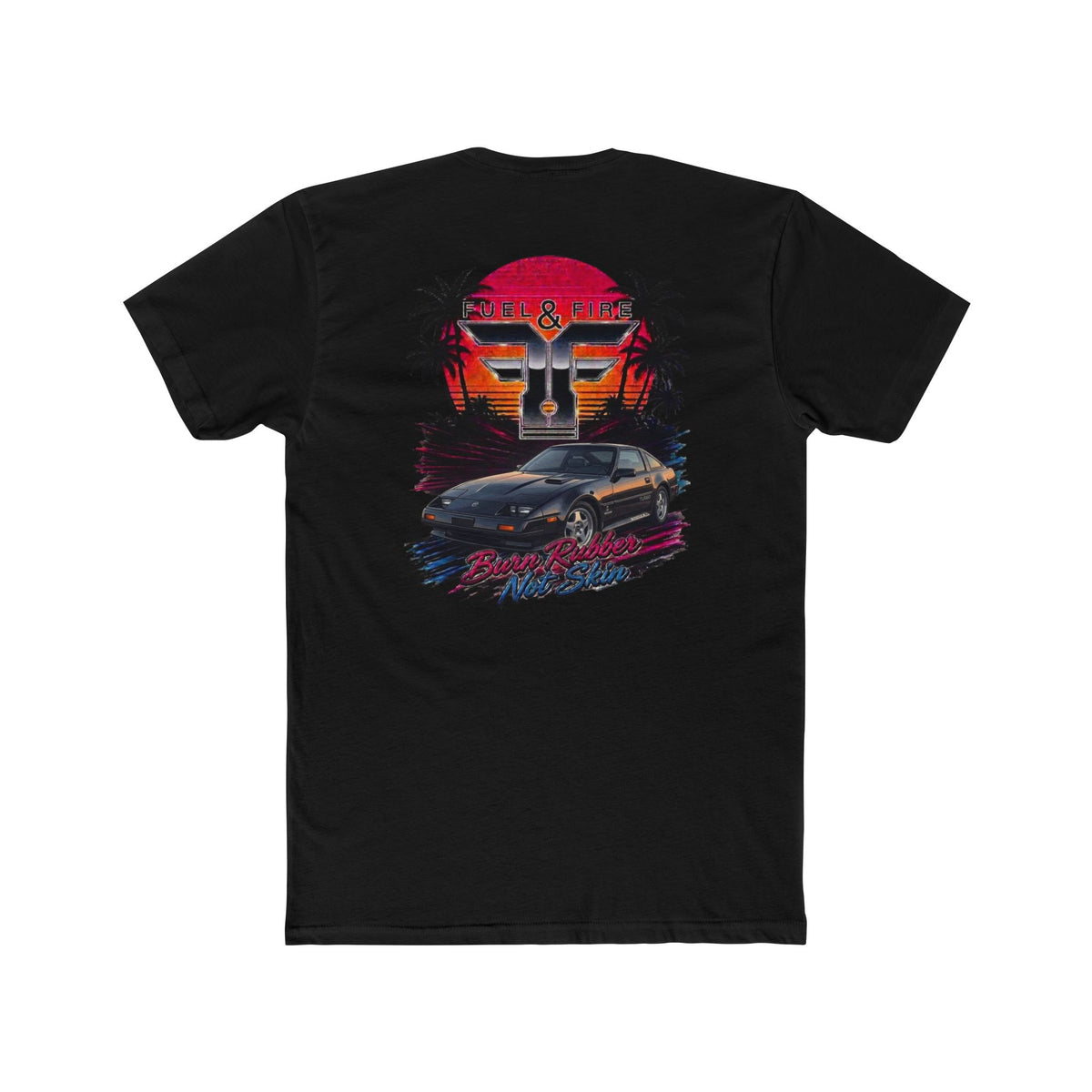 T-Shirt — Retro Sunset 300ZX Tee (Palm Trees, 'Ride & Live' Graphic)