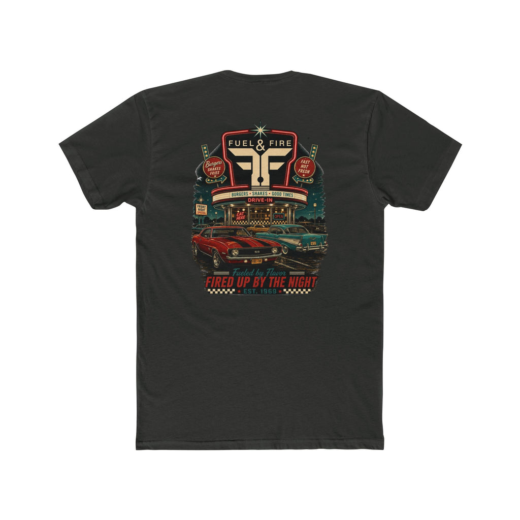 Fuel & Fire Retro Diner T-Shirt — Fired Up By The Night Graphic Tee