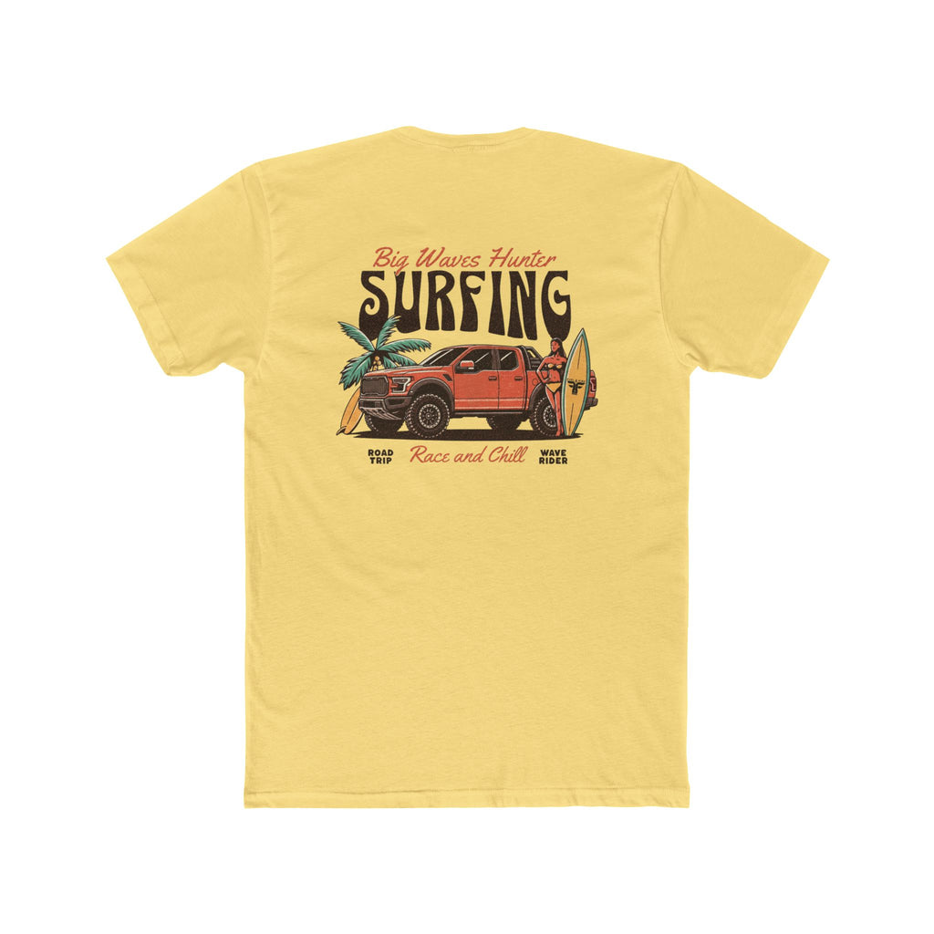 Surfing Ranger Raptor Graphic Tee – "Big Waves Hunter" Vintage Surf T-Shirt