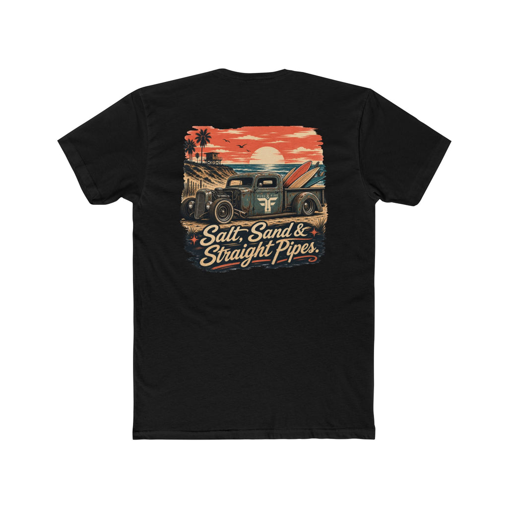 Vintage Surf Truck T‑Shirt — "Salt, Sand & Straight Pipes" Cotton Tee