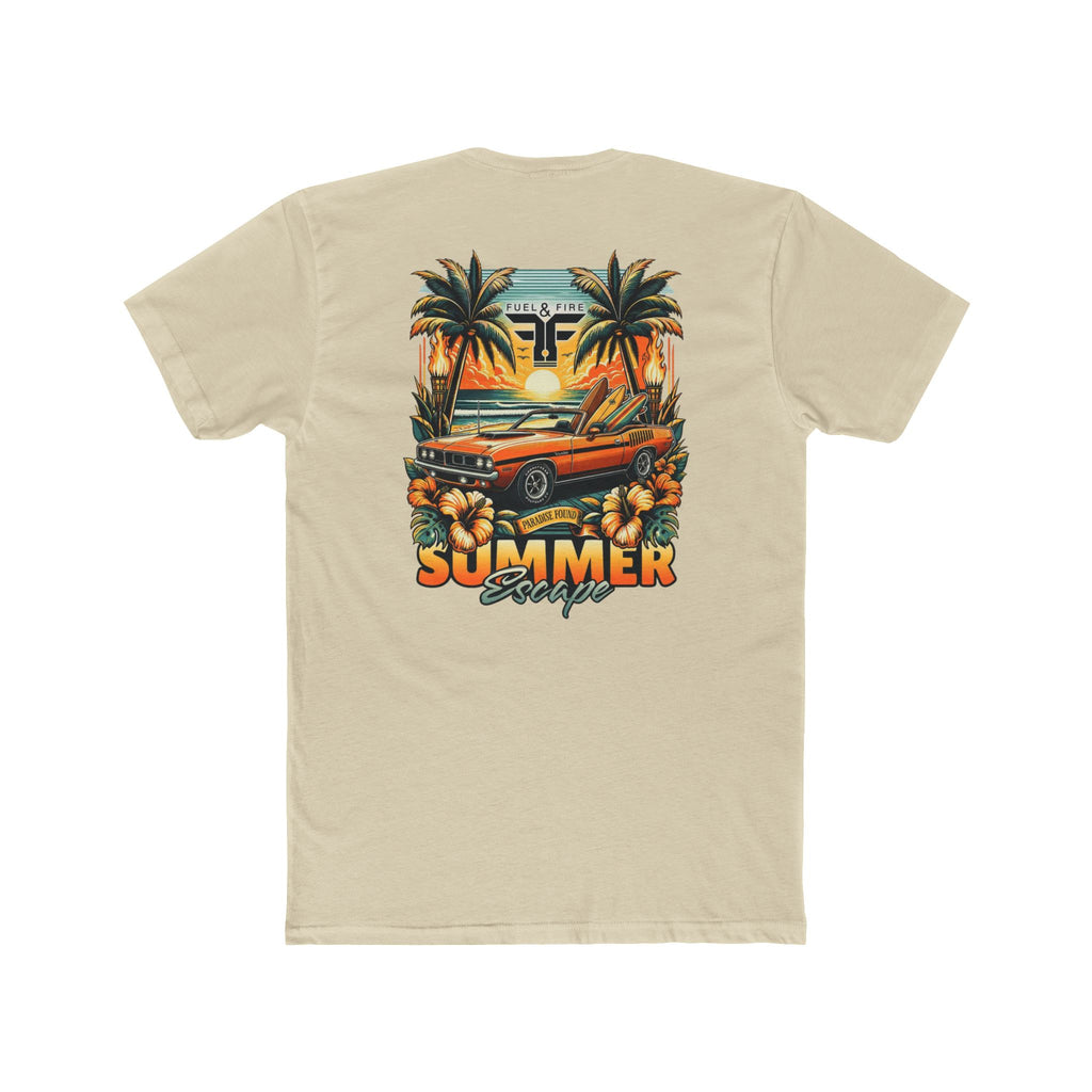 Summer Escape Cuda Tee — Vintage Palm Tree Surf Car Graphic T-Shirt