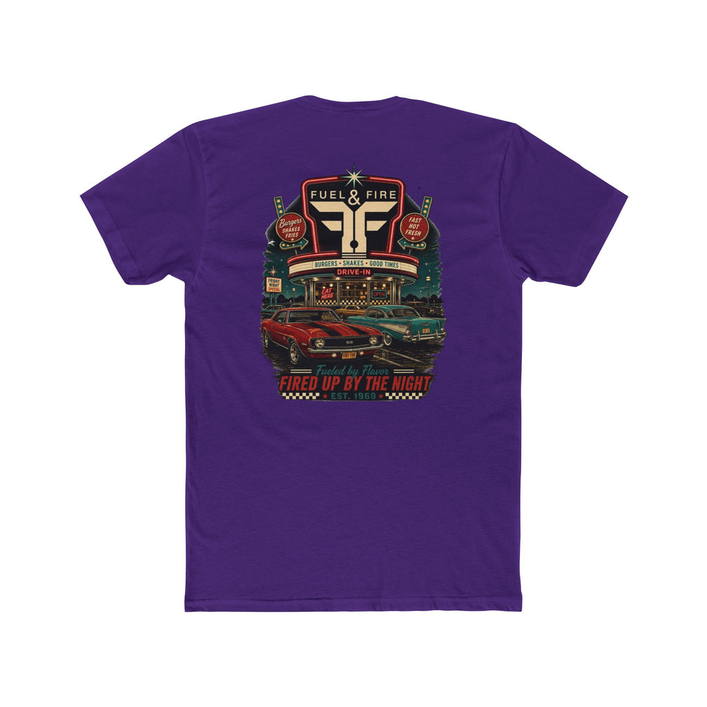 Fuel & Fire Retro Diner T-Shirt — Fired Up By The Night Graphic Tee