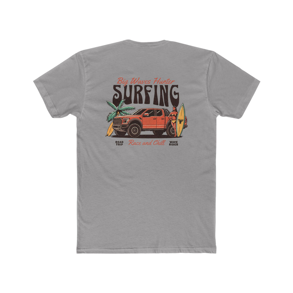 Surfing Ranger Raptor Graphic Tee – "Big Waves Hunter" Vintage Surf T-Shirt