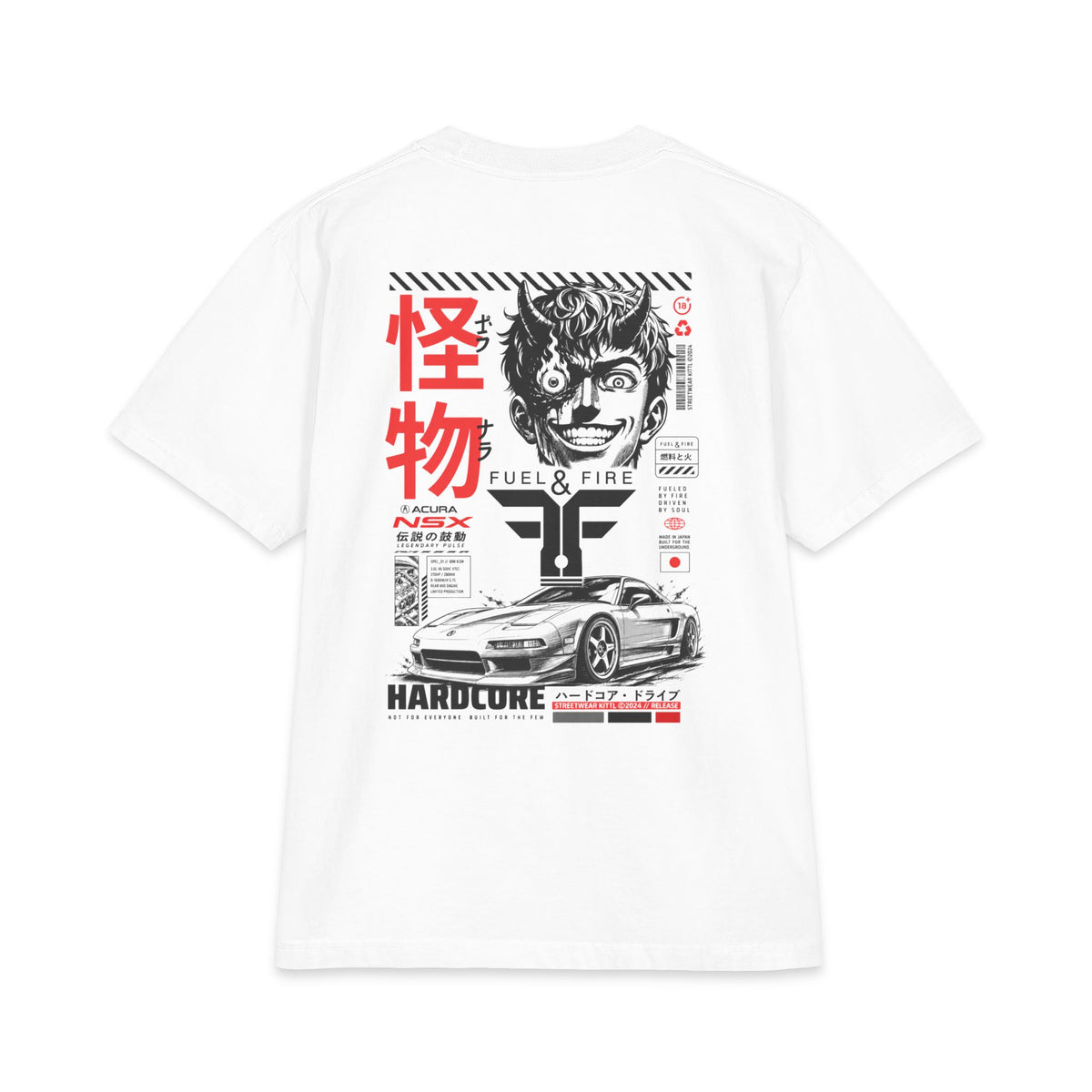 Fuel & Fire NSX T-Shirt — JDM Speed Anime Car Design