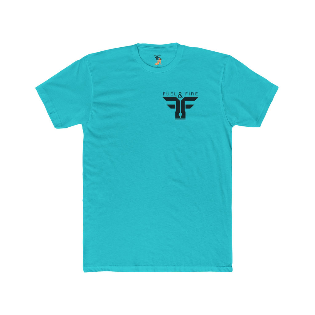 Fuel & Fire Retro Beach Tee — Vintage Car, Palm Trees & Pin-Up Graphic