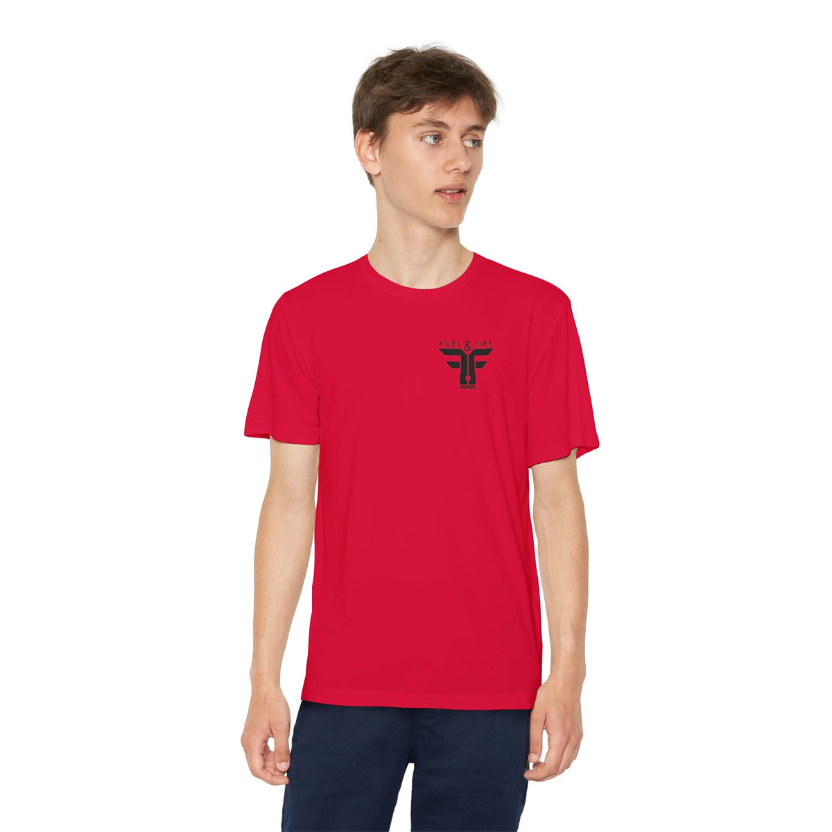 Youth Competitor Tee — 'Burn Rubber Not Skin' Racing Graphic Shirt