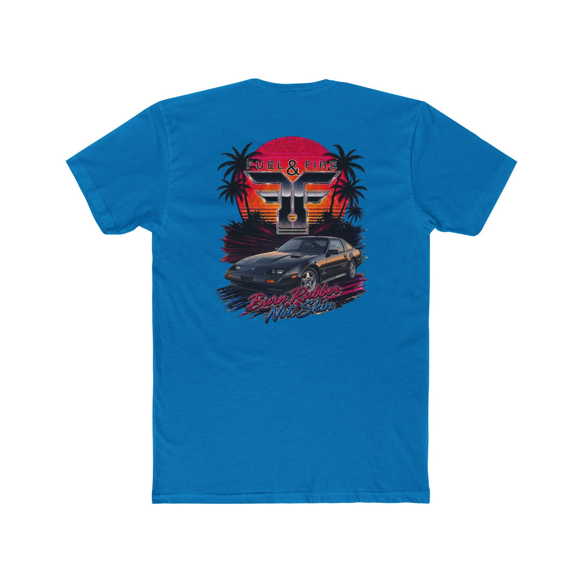 T-Shirt — Retro Sunset 300ZX Tee (Palm Trees, 'Ride & Live' Graphic)