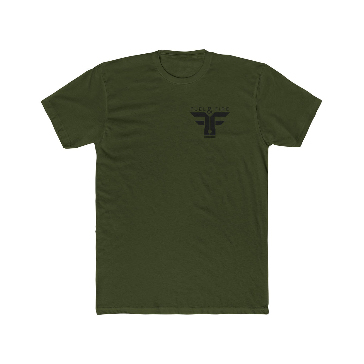 Fuel & Fire Pinup Tee — Retro Pin-Up Logo T-Shirt