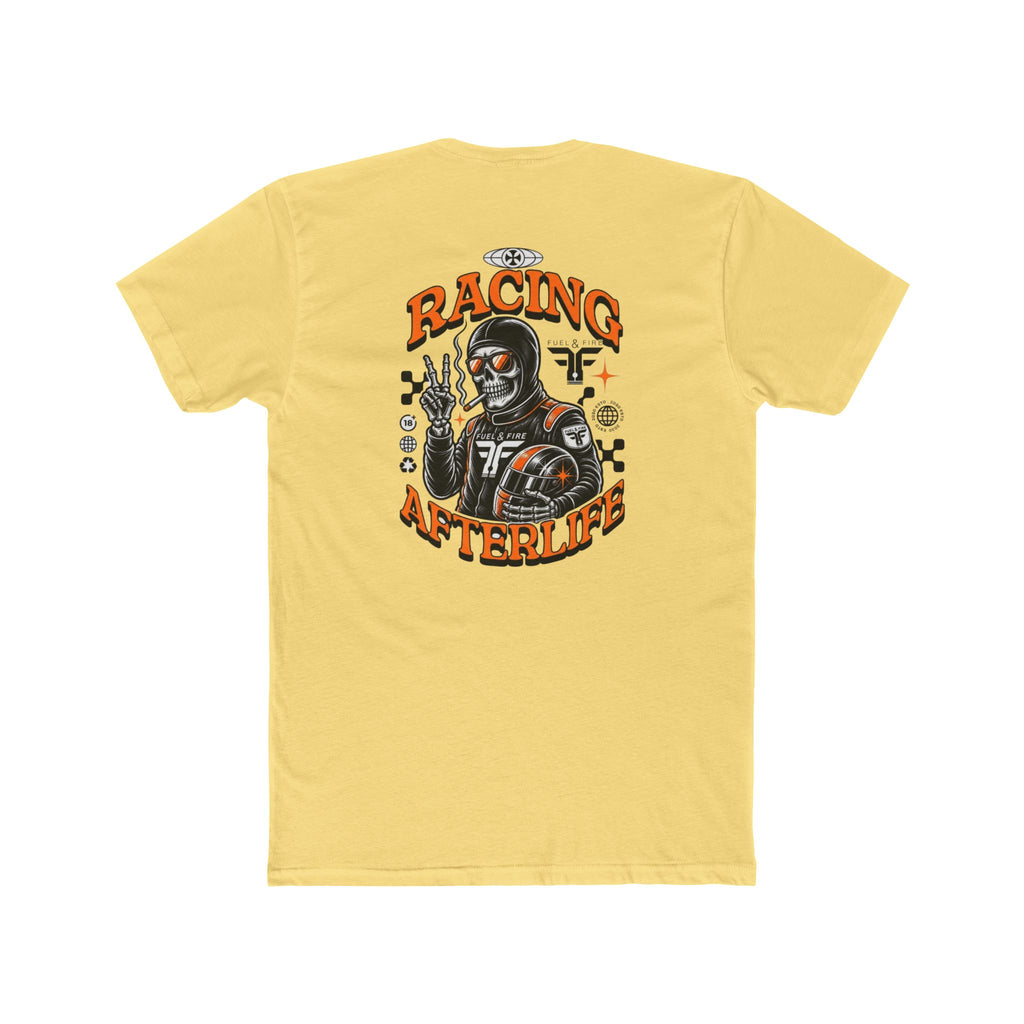 Racing Afterlife Tee — Vintage Skull Racer Graphic Shirt