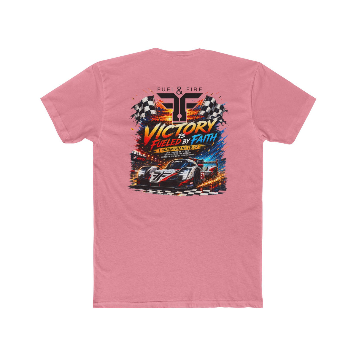 IMSA Victory Tee — “Victory Fueled by Faith” Graphic T-Shirt