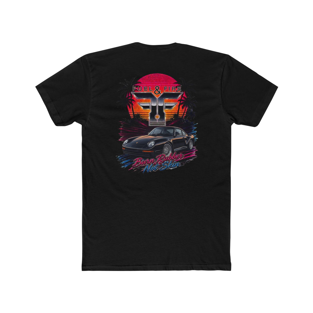 Retro Sunset 959 Tee — 'Sun & Speed' Vintage Palm Beach Graphic T-Shirt