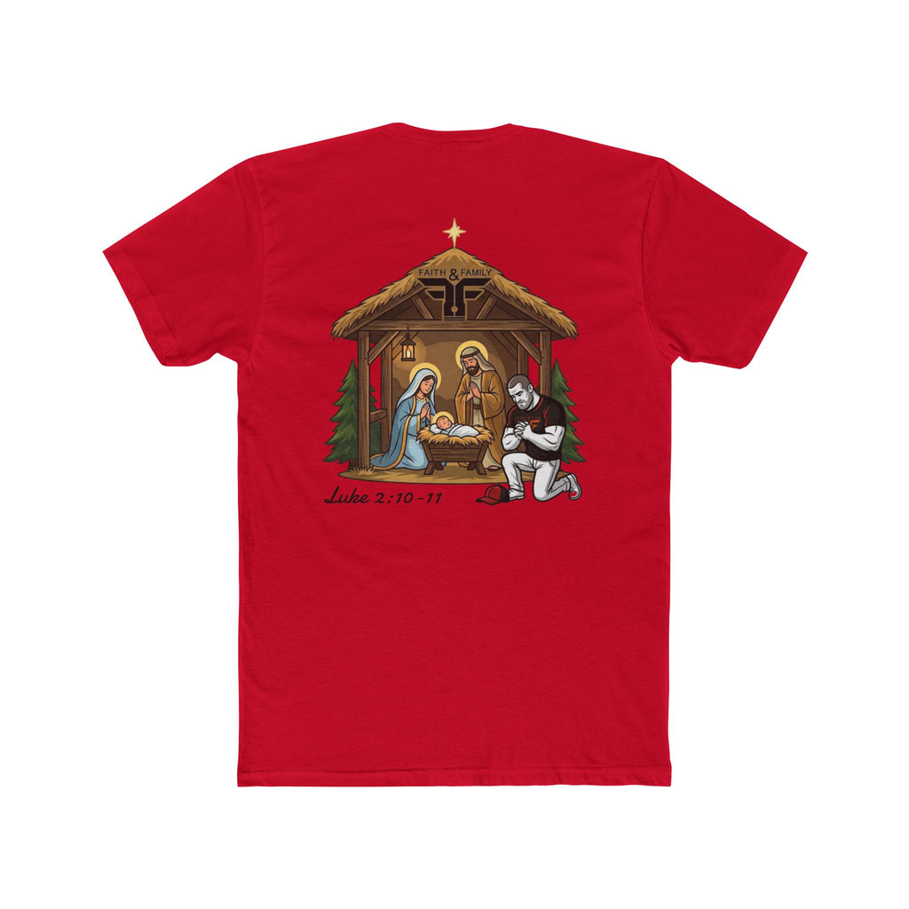 Big Block Bobby - Christmas Nativity T-Shirt with Luke 2:10–11 Graphic