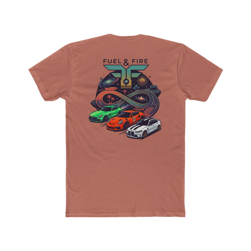 Fuel & Fire Space Race — Retro Racing Graphic T-Shirt