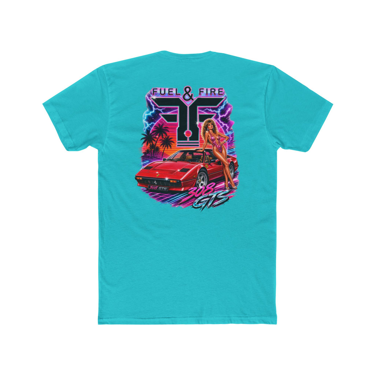 Fuel & Fire 308 GTS Retro Sports Car Tee