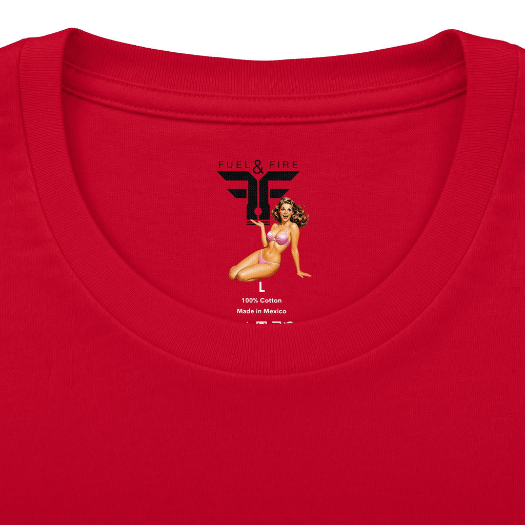Fuel & Fire Muscle Car Tee — Honest Abe Hot Rod Graphic T-Shirt