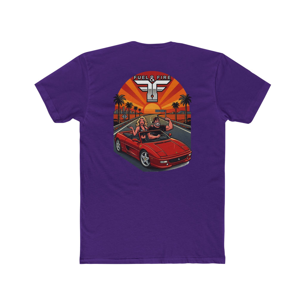 Big Block Bobby — Fuel & Fire Red Convertible Retro Tee