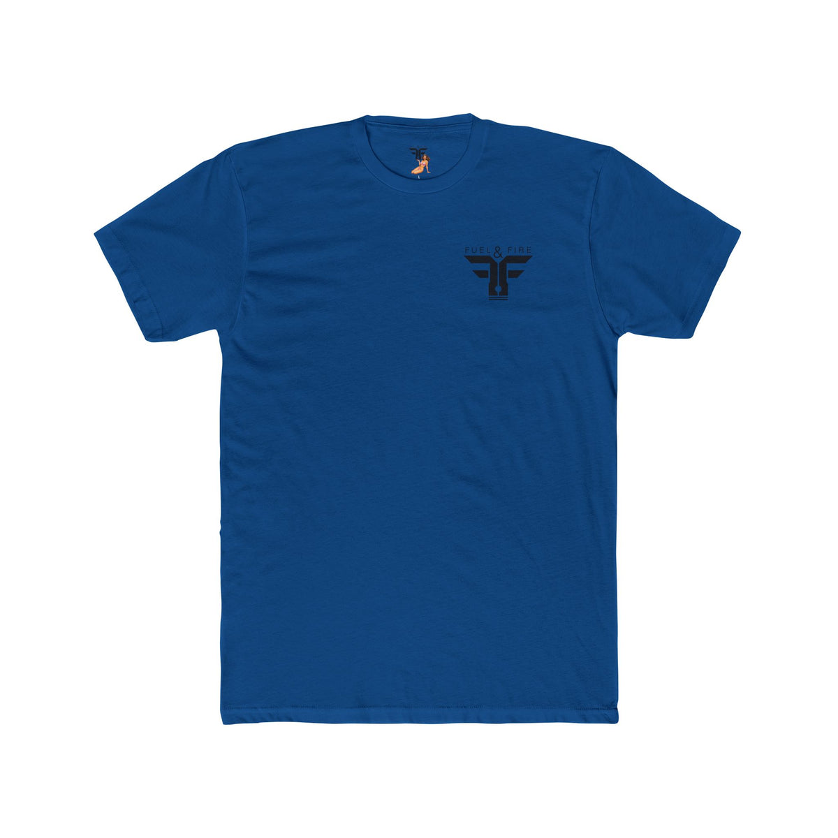 Crew Tee — 'Full & Fire' Burn Rubber Superbird Muscle Car Graphic T‑Shirt