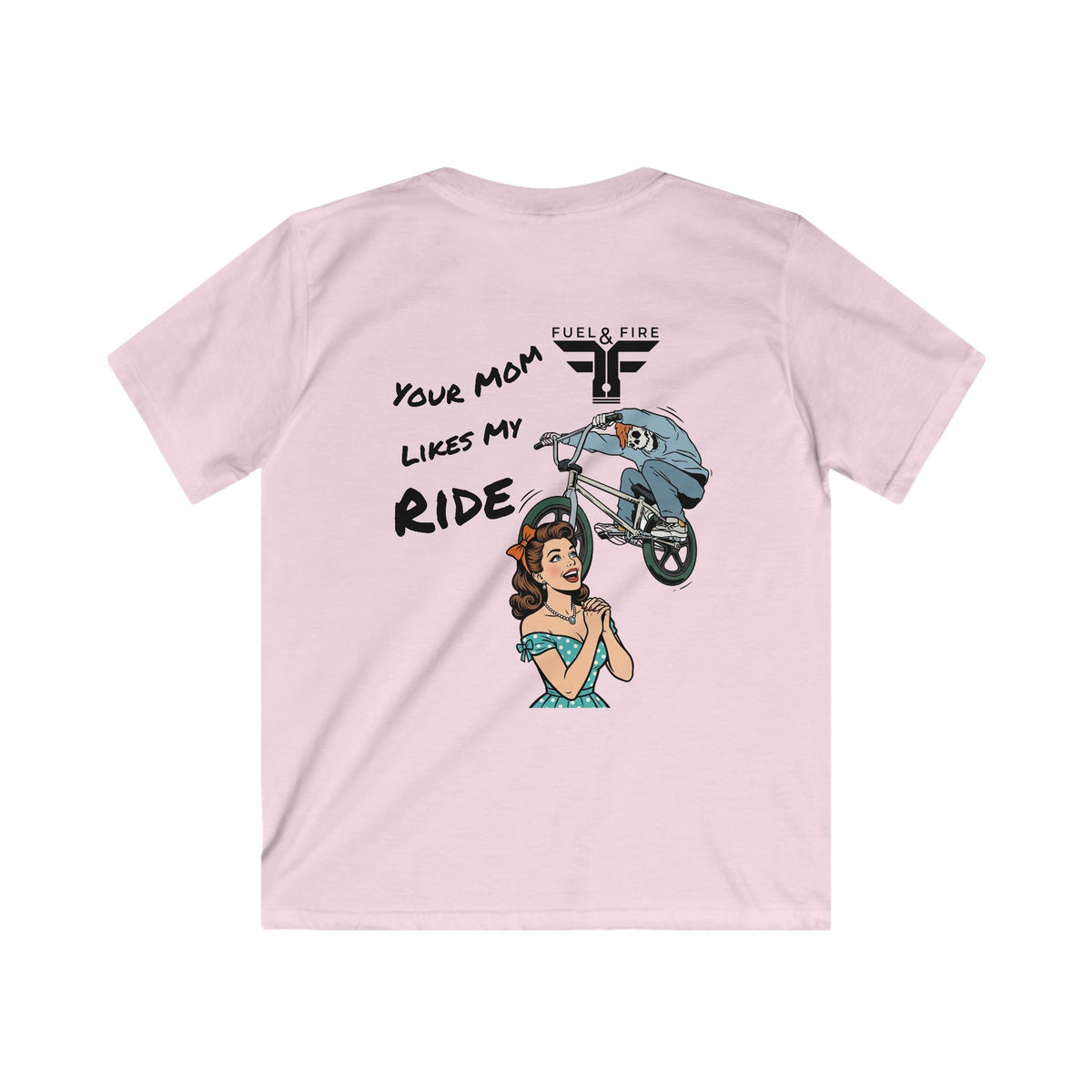 Youth T‑Shirt "Your Mom Likes My Ride" Retro BMX Graphic Tee