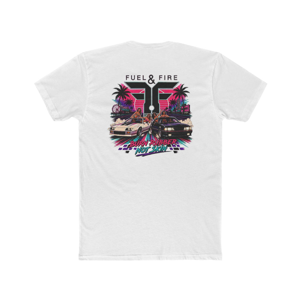Retro 'Fuel & Fire' Racing T-Shirt — Vintage 80s Miami Car Tee