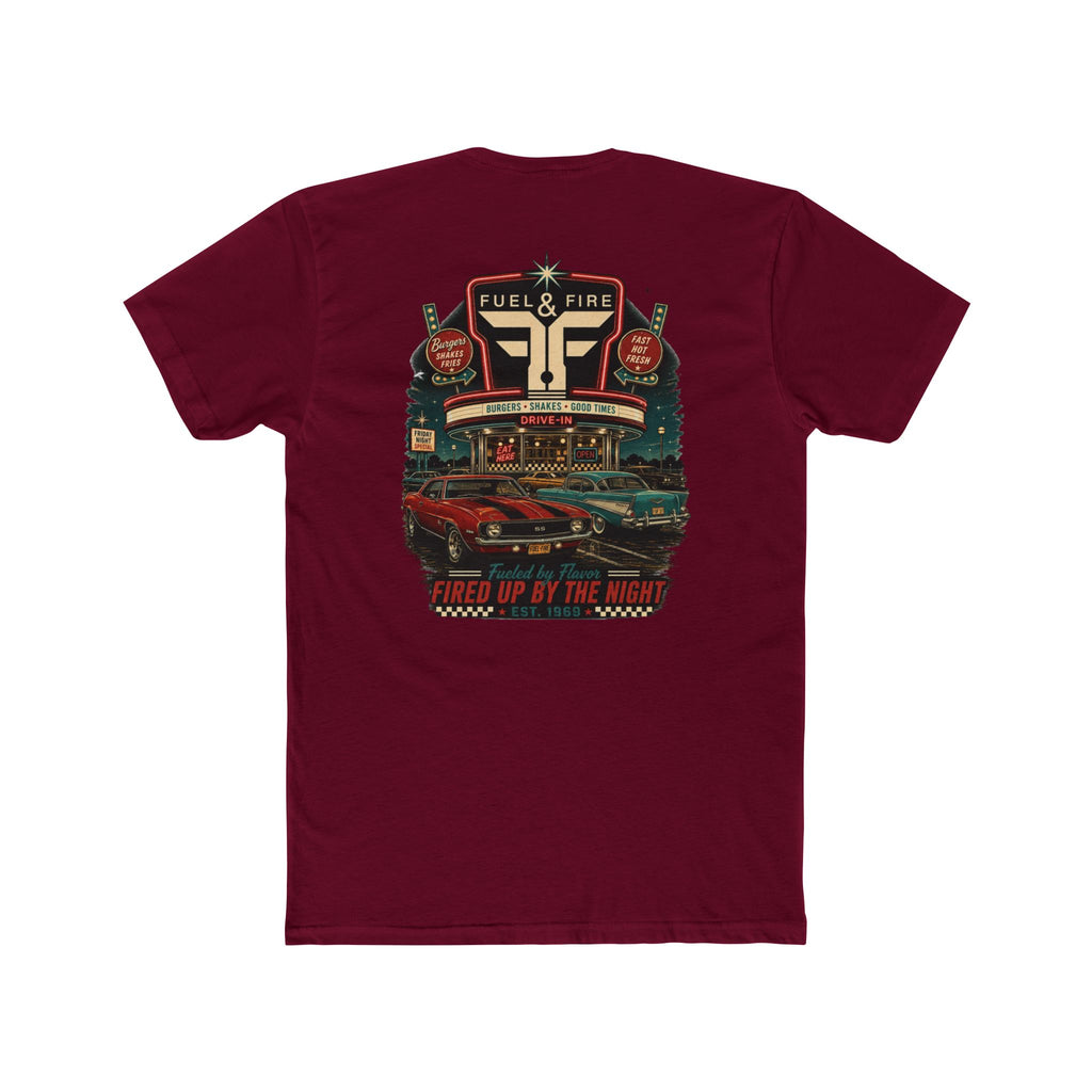 Fuel & Fire Retro Diner T-Shirt — Fired Up By The Night Graphic Tee