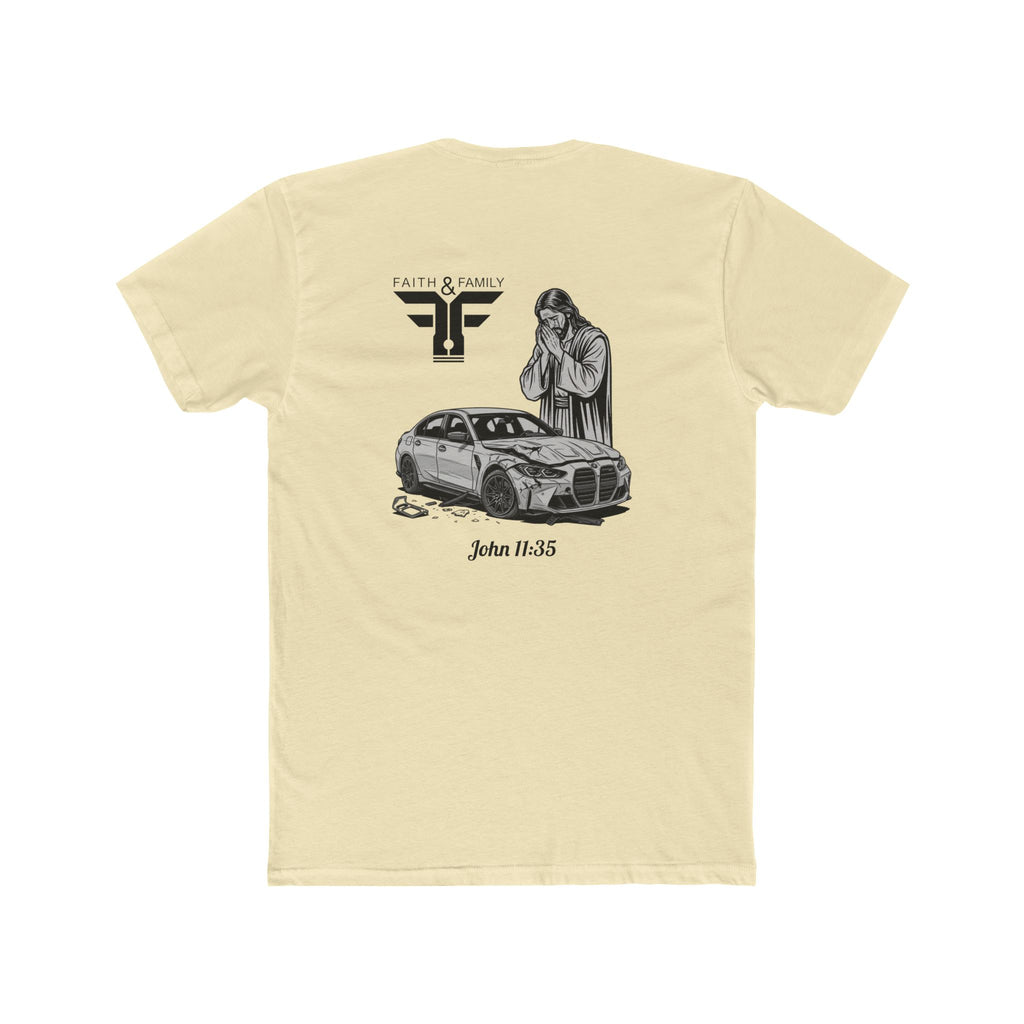 Faith & Family  G80 M3 Graphic Tee — John 11:35 Jesus Wept BMW M3