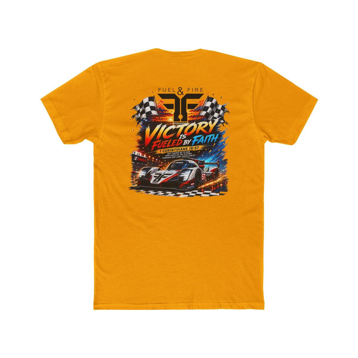 IMSA Victory Tee — “Victory Fueled by Faith” Graphic T-Shirt