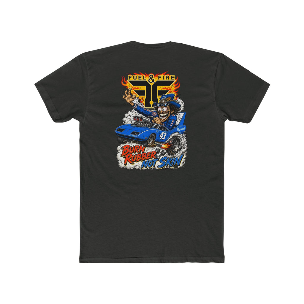 Crew Tee — 'Full & Fire' Burn Rubber Superbird Muscle Car Graphic T‑Shirt