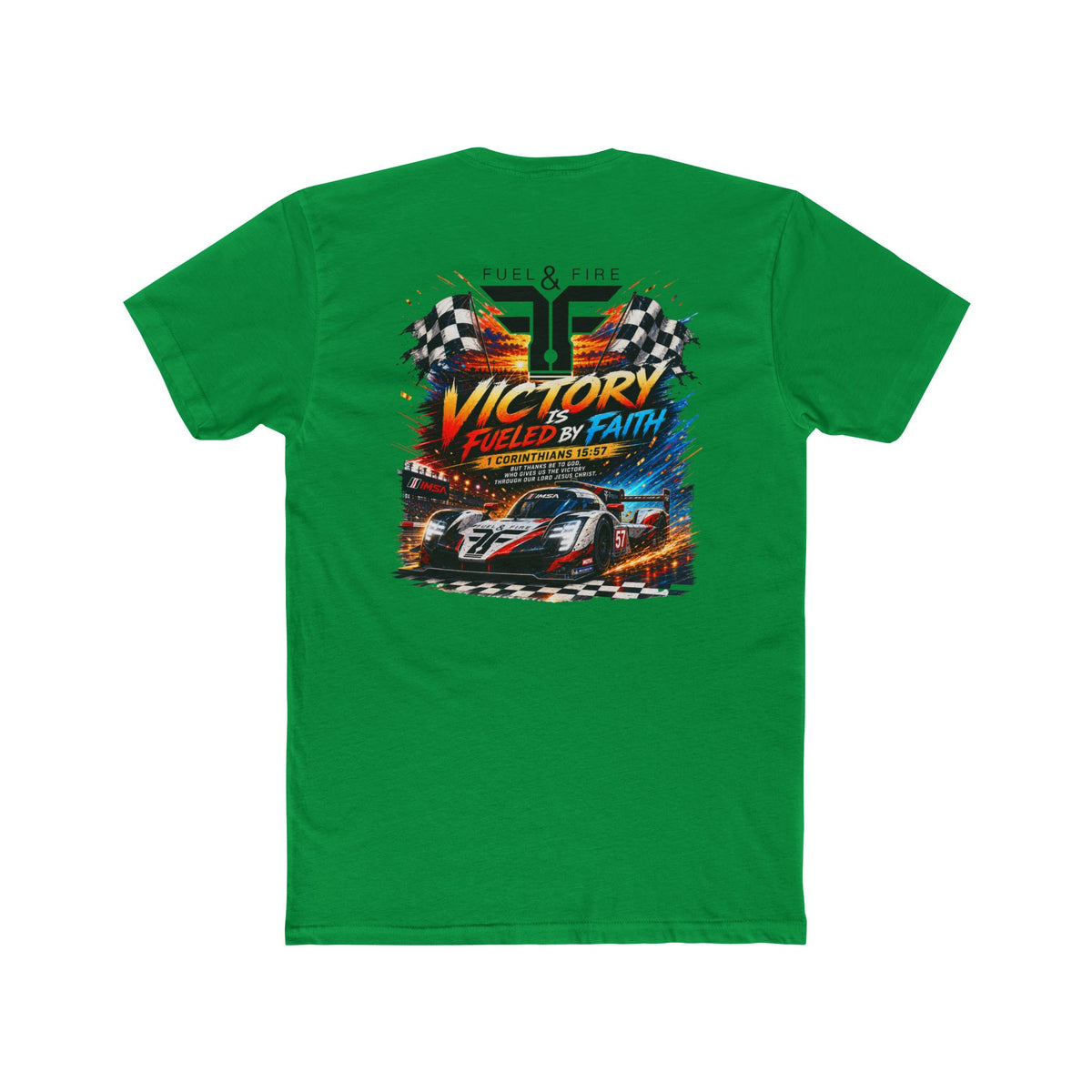 IMSA Victory Tee — “Victory Fueled by Faith” Graphic T-Shirt