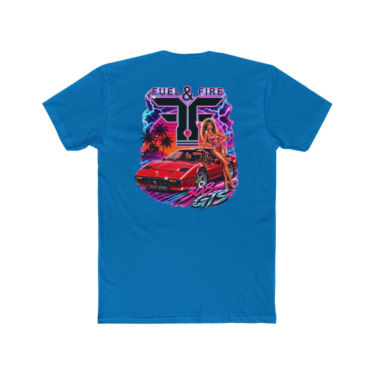 Fuel & Fire 308 GTS Retro Sports Car Tee